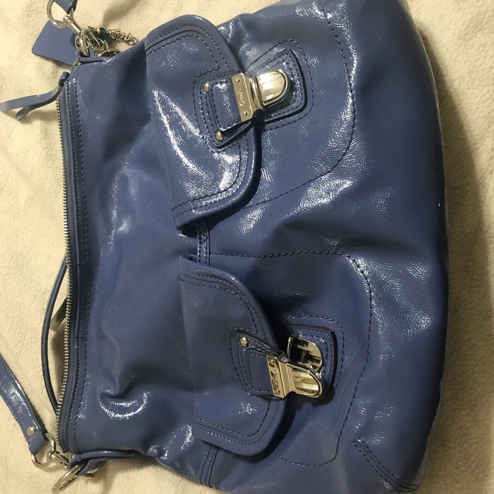 Gorgeous Blue EUC Coach Handag